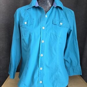 Van Heusen Teal Button Down Shirt